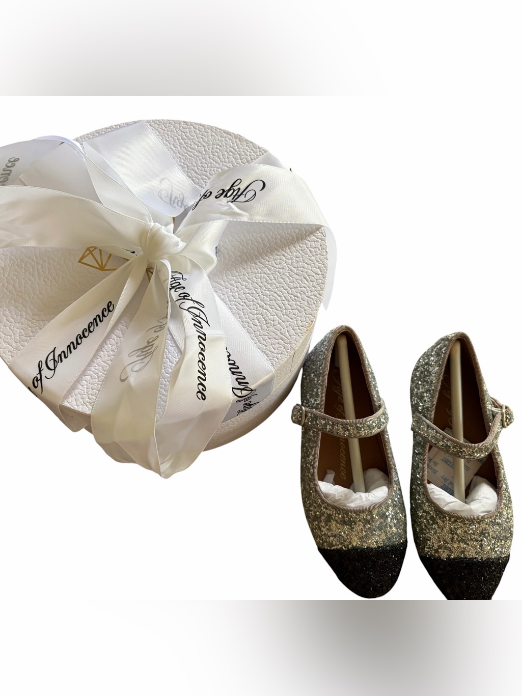 Age Of Innocence Bebe Glitter Ballerinas